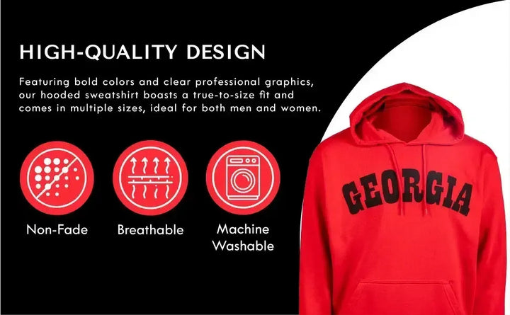 RuckFitt Georgia Hoodie, Bulldogs Sweatshirt Hoodie