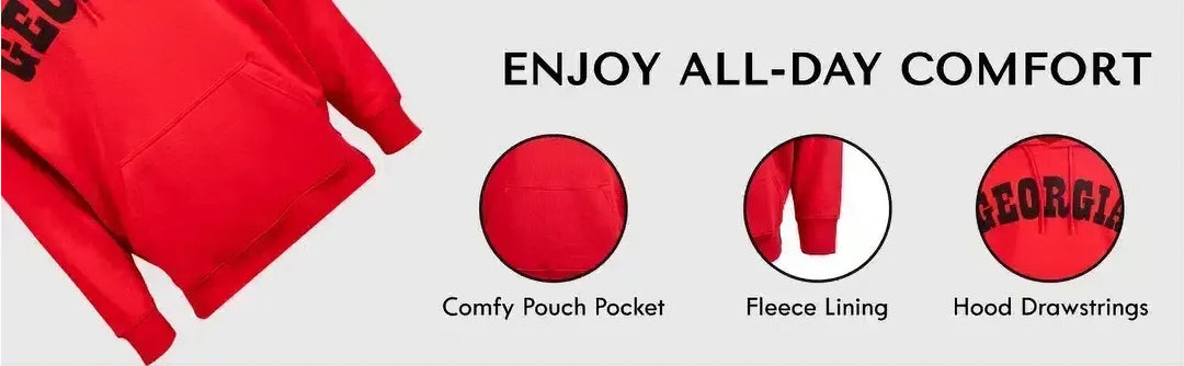 RuckFitt Georgia Hoodie, Bulldogs Sweatshirt Hoodie