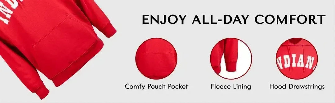 RuckFitt Indiana Hoodie, Hoosiers Sweatshirt IU Hoodie University