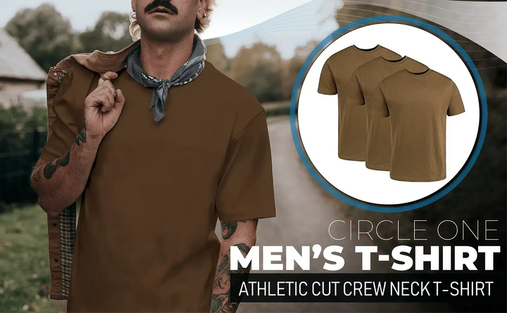 Circle One Men's Crew-Neck T-Shirts For Men 3-Pack - Army Green-Circle One-Ruckfitt