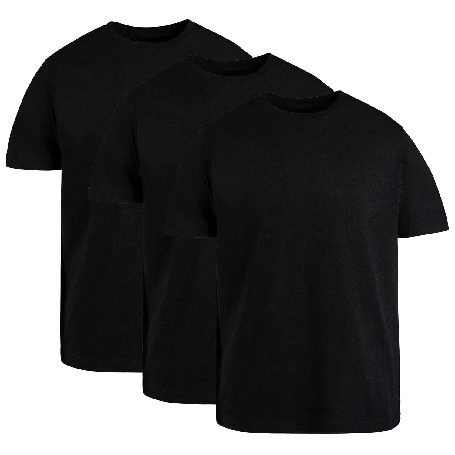 Circle One Men's Crew-Neck T-Shirts For Men 3-Pack - Black-Circle One-Ruckfitt