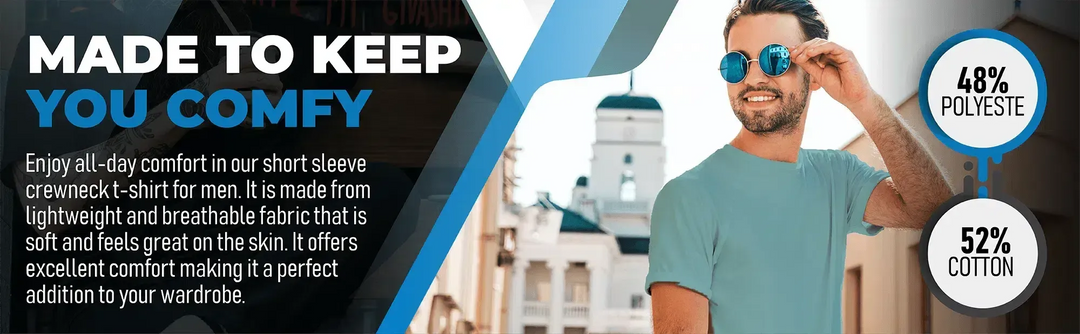 Circle One Men's Crew-Neck T-Shirts For Men 3-Pack - Bluestone, Navy, White-Circle One-Ruckfitt