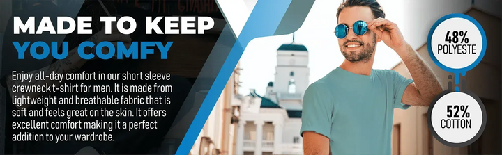 Circle One Men's Crew-Neck T-Shirts For Men 3-Pack - Bluestone, Navy, White-Circle One-Ruckfitt