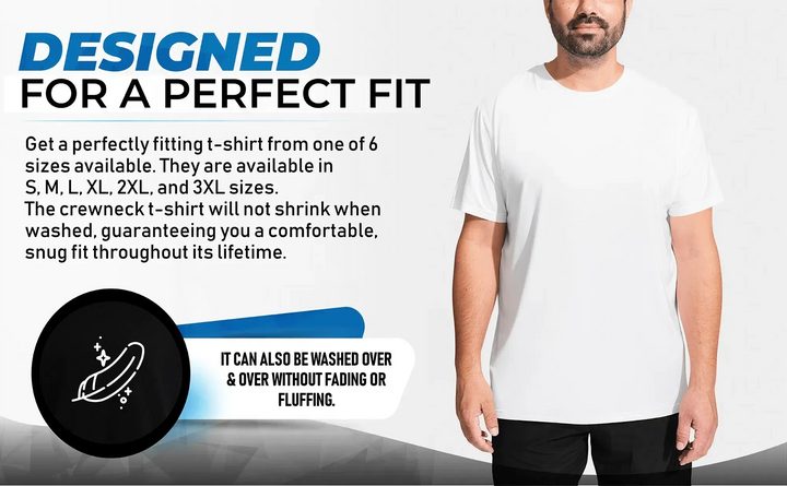 Circle One Men's Crew-Neck T-Shirts For Men 3-Pack - Bluestone, Navy, White-Shirts & Tops-S-
