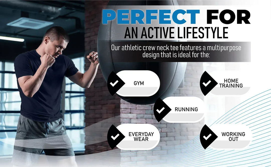 Circle One Men's Crew-Neck T-Shirts For Men 3-Pack - Cardinal Red, Carbon, Navy-Circle One-Ruckfitt