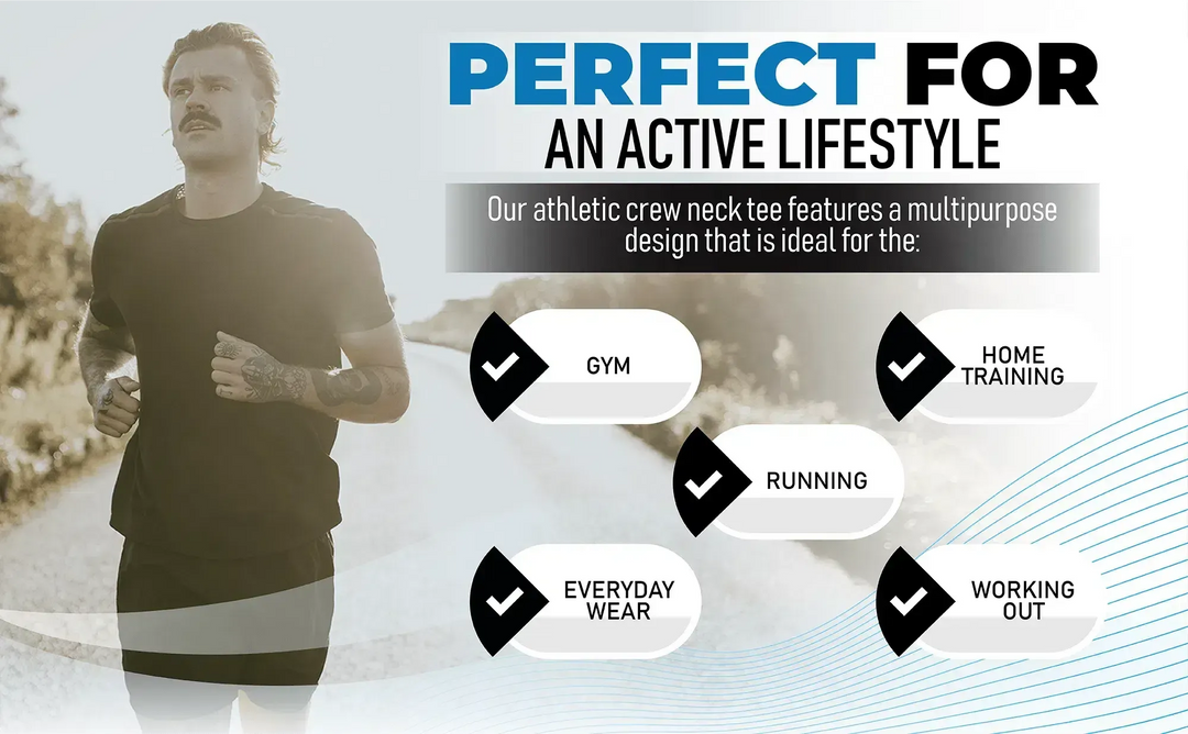 Circle One Men's Crew-Neck T-Shirts For Men 3-Pack - Cobalt, Heather Gray, Black-Circle One-Ruckfitt