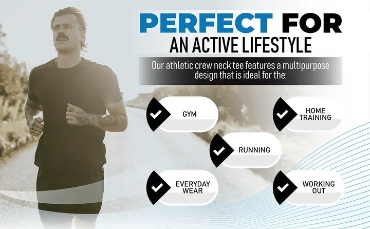 Circle One Men's Crew-Neck T-Shirts For Men 3-Pack - Cobalt, Heather Gray, Black-Circle One-Ruckfitt