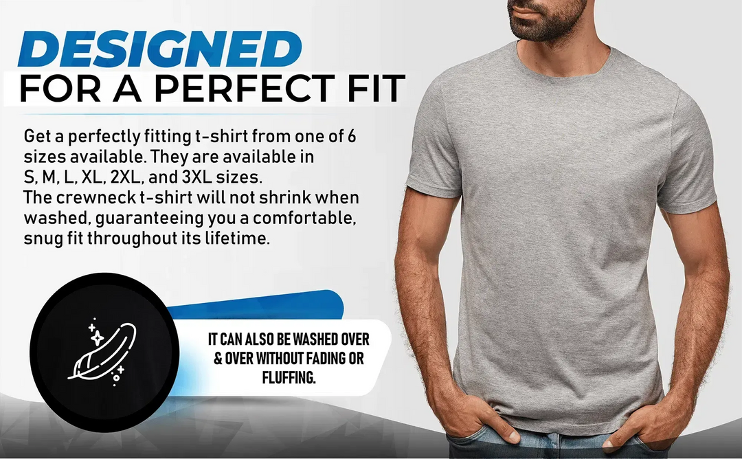Circle One Men's Crew-Neck T-Shirts For Men 3-Pack - Cobalt, Heather Gray, Black-Circle One-Ruckfitt