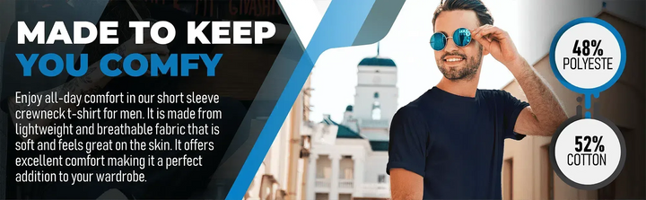 Circle One Men's Crew-Neck T-Shirts For Men 3-Pack - Navy-Circle One-Ruckfitt