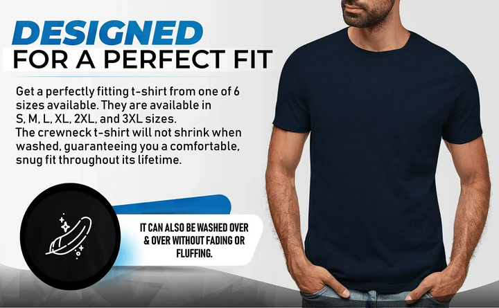 Circle One Men's Crew-Neck T-Shirts For Men 3-Pack - Navy-Circle One-Ruckfitt