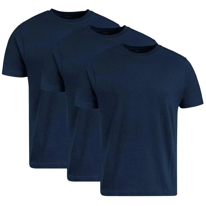 Circle One Men's Crew-Neck T-Shirts For Men 3-Pack - Navy-Shirts & Tops-S-