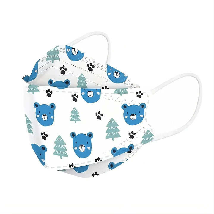 Kids KF94 Face Masks, Kids Disposable Masks, Children's Face Mask-Kids Face Masks-Blue Bear-10 Masks-