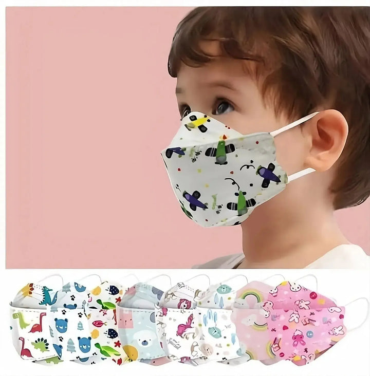 Kids KF94 Face Masks, Kids Disposable Masks, Children's Face Mask-Kids Face Masks-Pink Rainbow-10 Masks-