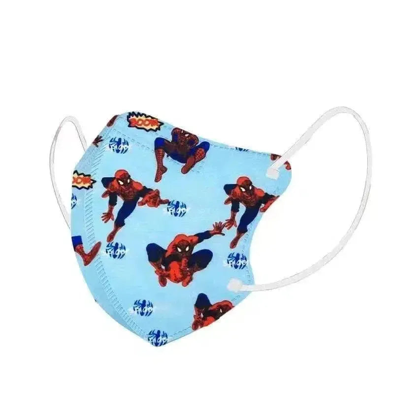 Kids KN95 Face Masks, K95 Disposable, Children's Face Mask-Kids Face Masks-Blue Spider-Man-10 Masks-