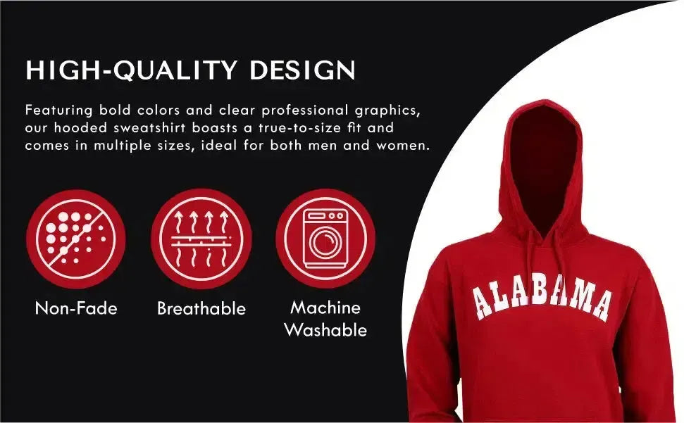 RuckFitt Alabama Hoodie, Crimson Tide Hoodie Sweatshirt-Ruckfitt-Ruckfitt