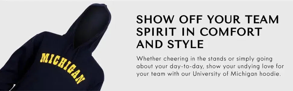 RuckFitt Blue Michigan University Hoodie, Wolverines Hoodie Sweatshirt-Ruckfitt-Ruckfitt