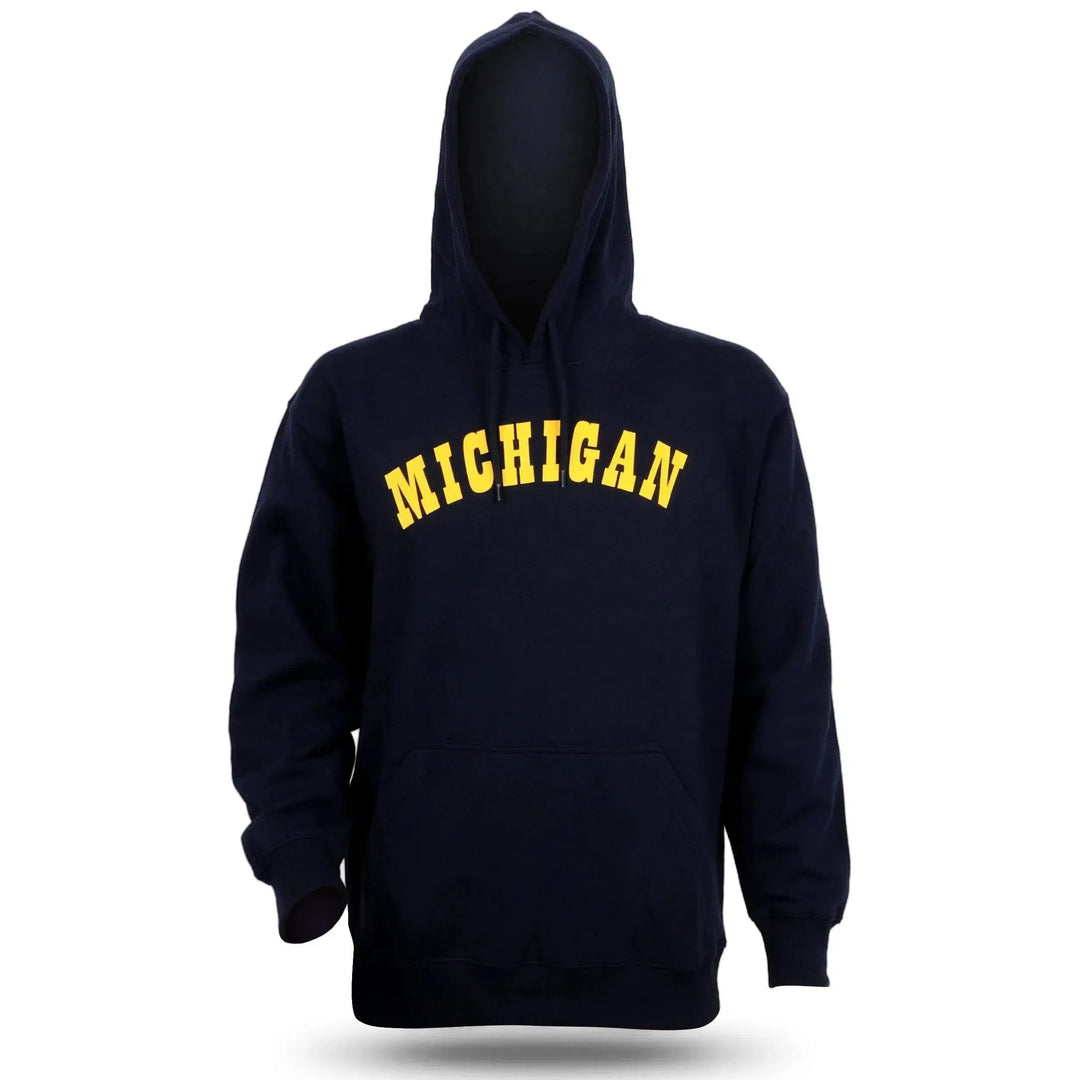 RuckFitt Blue Michigan University Hoodie, Wolverines Hoodie Sweatshirt-Ruckfitt-Ruckfitt