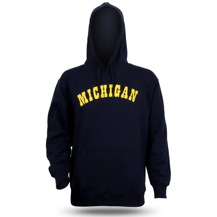RuckFitt Blue Michigan University Hoodie, Wolverines Hoodie Sweatshirt-Ruckfitt-Ruckfitt