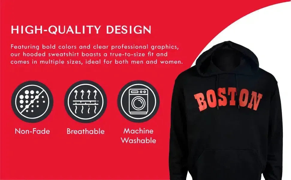 RuckFitt Boston University Hoodie, Boston Sweatshirt Hoodie-Ruckfitt-Ruckfitt