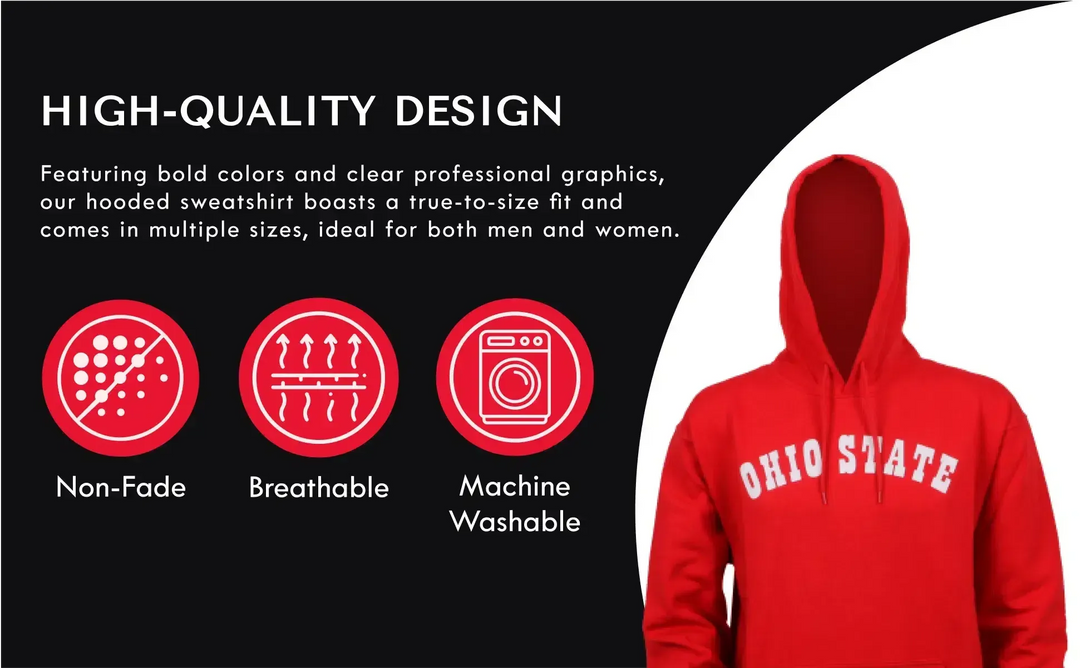 RuckFitt College Ohio Hoodie, Buckeyes Sports Hoodie Sweatshirt-Ruckfitt-Ruckfitt