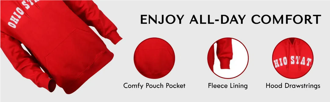 RuckFitt College Ohio Hoodie, Buckeyes Sports Hoodie Sweatshirt-Ruckfitt-Ruckfitt