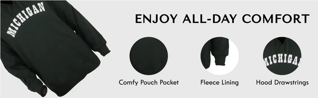 RuckFitt Green Michigan Hoodie, Spartans Sweatshirt Hoodie-Ruckfitt-Ruckfitt