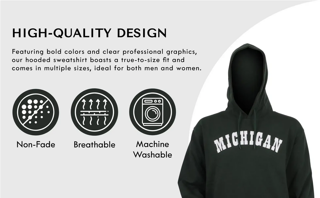 RuckFitt Green Michigan Hoodie, University Spartans Sweatshirt Hoodie-Sweatshirt-S-