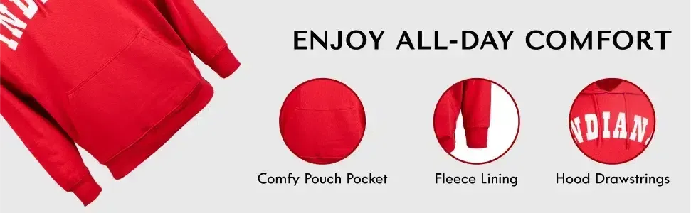 RuckFitt Indiana Hoodie, Hoosiers Sweatshirt IU Hoodie University Sweatshirt-Ruckfitt-Ruckfitt