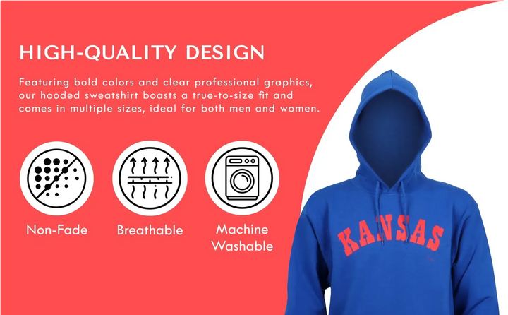 Ruckfitt Kansas Hoodie, Jayhawks Hoodie KU Sweatshirt-Sweatshirt-S-