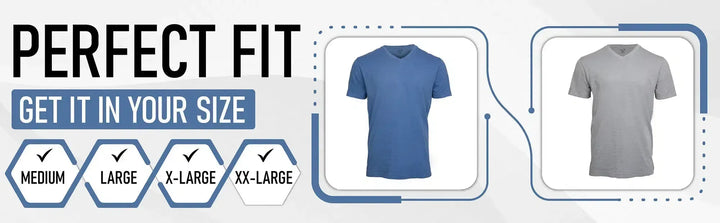 RuckFitt Mens Garment-dyed slub cotton V-Neck T-Shirt - 2-Pack-Shirts & Tops-Blue Night - Cool Gray-M-