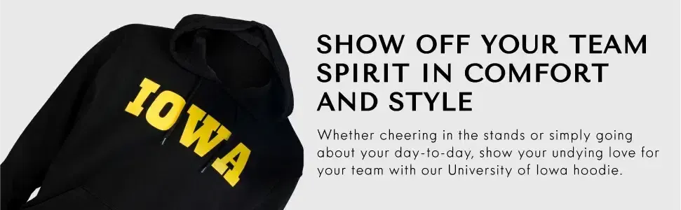 RuckFitt University of Iowa Hoodie, Iowa Hawkeyes Sweatshirt Hoodie-Ruckfitt-Ruckfitt