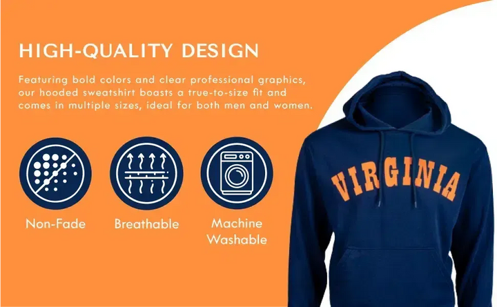 RuckFitt University of Virginia Hoodie, Virginia Cavaliers Sweatshirt Hoodie-Ruckfitt-Ruckfitt
