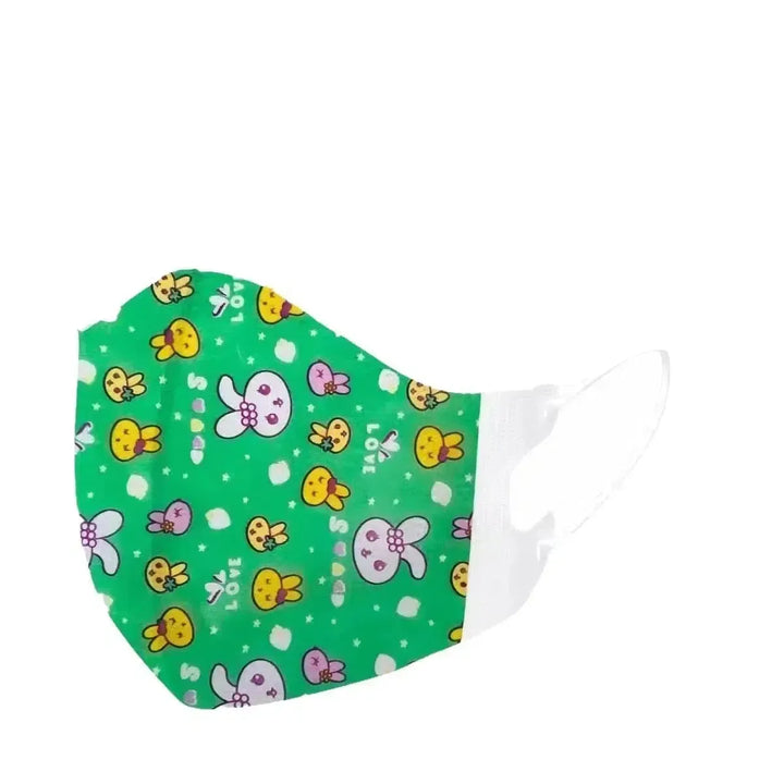 Toddlers Infant Disposable Face Masks-Toddlers Masks-Green Rabbit-10 Masks-