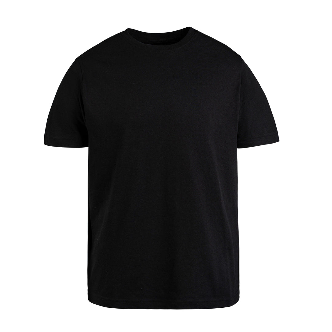 Circle One Men's Crew Neck T-Shirt For Men , Athletic Cut - Black