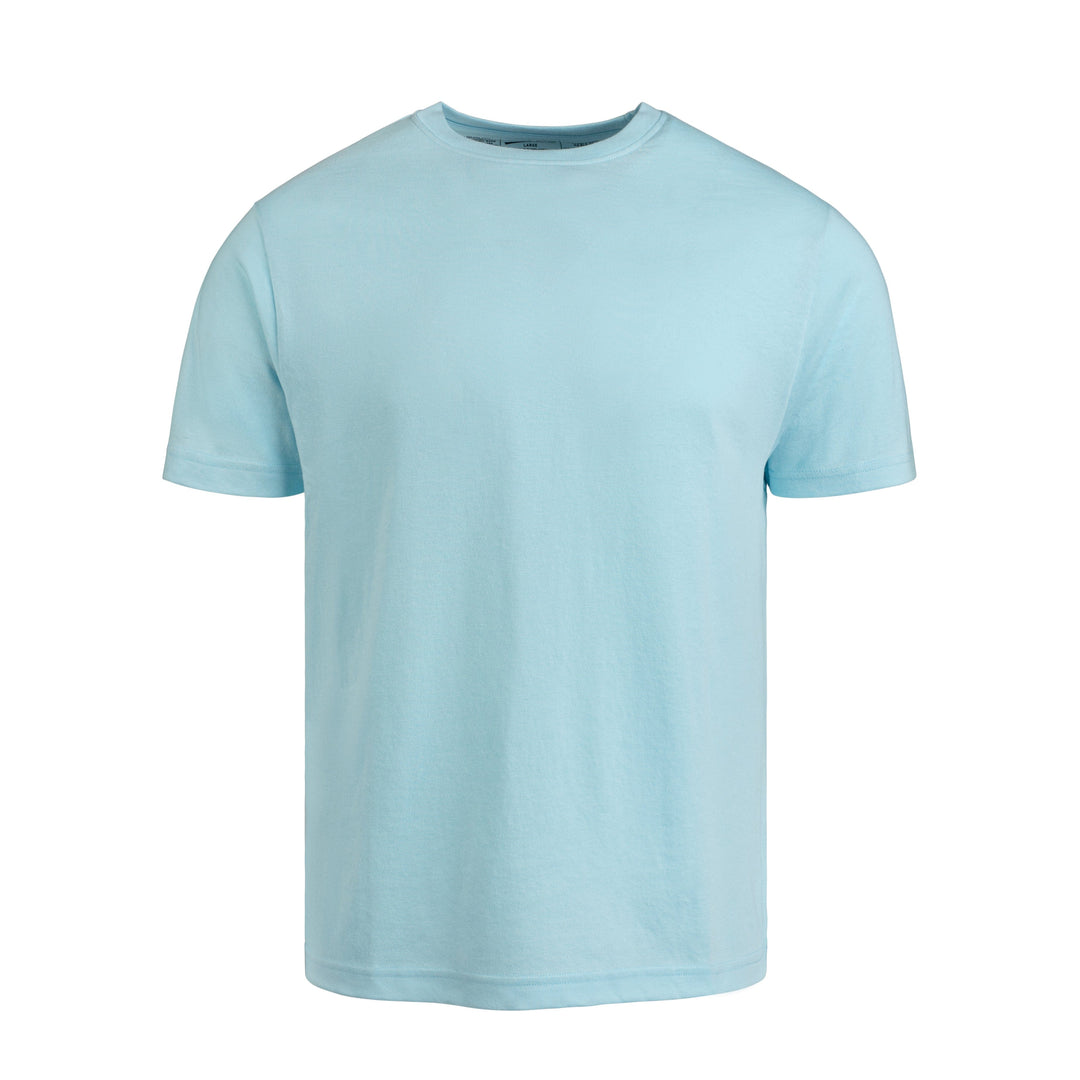 Circle One Men's Crew Neck T-Shirt For Men, Athletic Cut - Light Blue