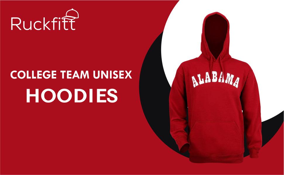 RuckFitt College Hoodies, Sports Team Sweatshirt - Alabama