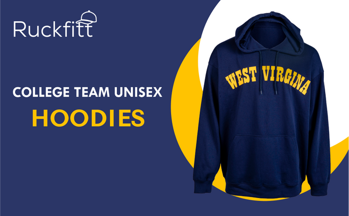 RuckFitt College Hoodies, Sports Team Sweatshirt, West Virginia Hoodie