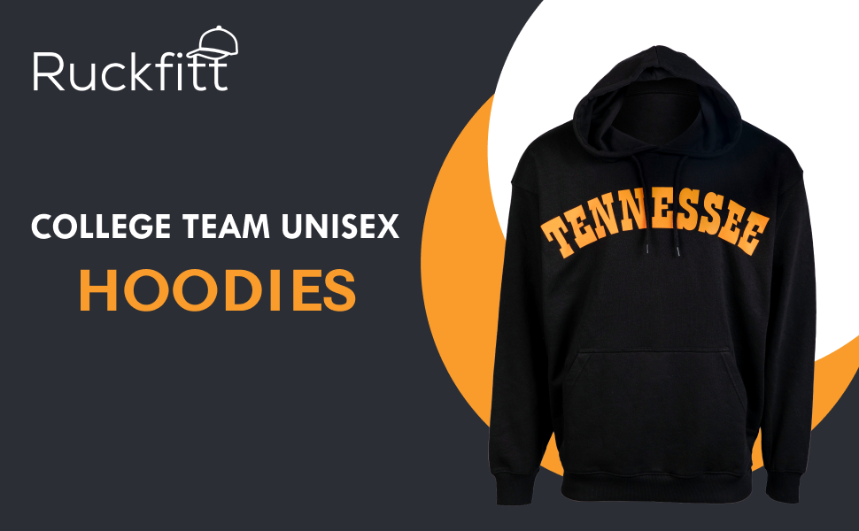 RuckFitt College Hoodies, Sports Team Sweatshirt, Tennessee Hoodie