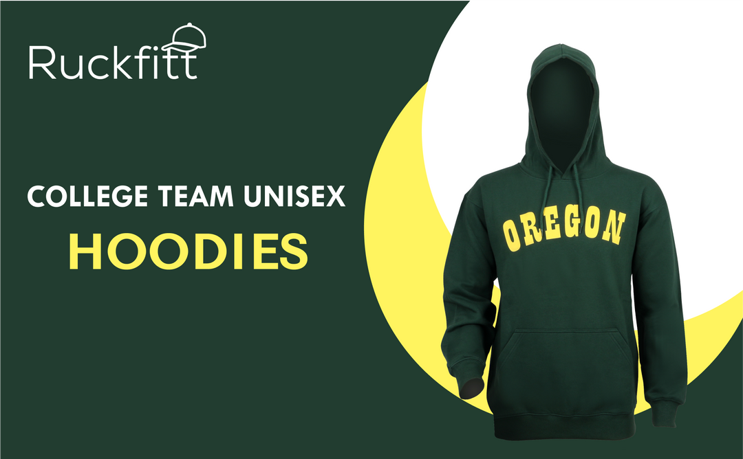 RuckFitt College Hoodies, Sports Team Sweatshirt, Green Oregon Hoodie